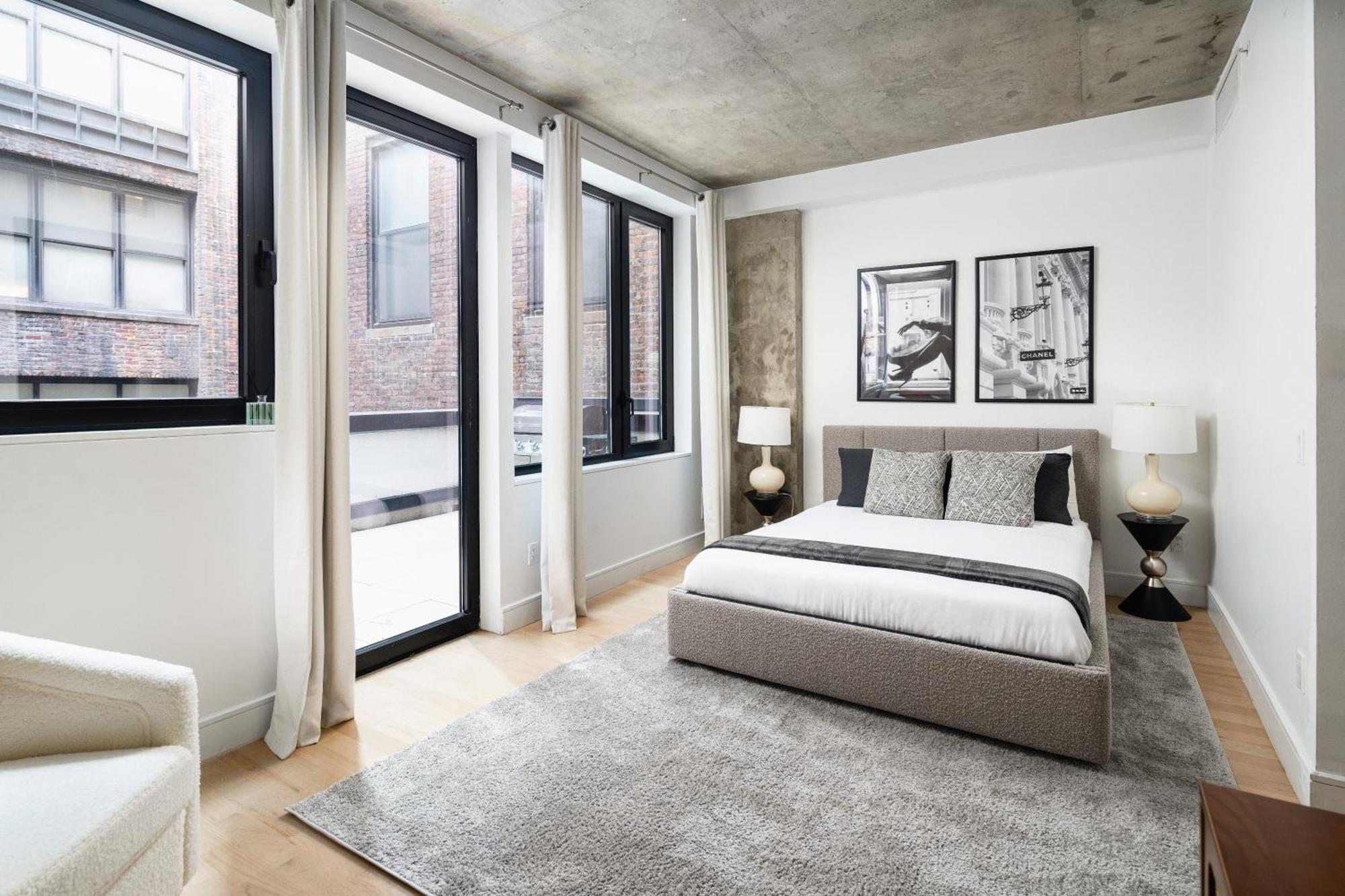 Stunning With Patio In Manhattan Apartment
